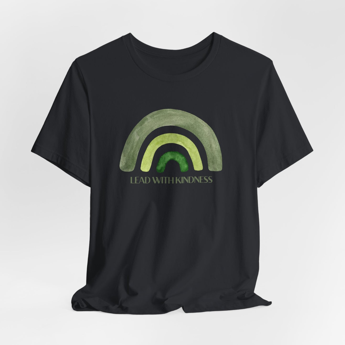 Lead With Kindness – Minimal Rainbow Graphic T-Shirt