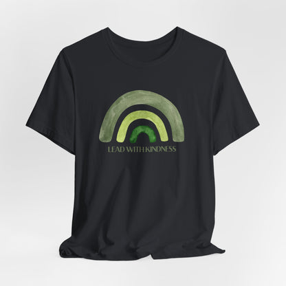 Lead With Kindness – Minimal Rainbow Graphic T-Shirt