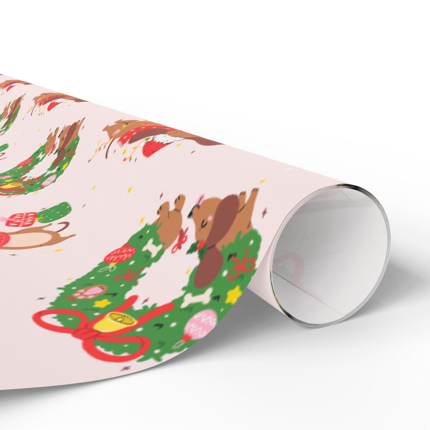 Christmas Sleigh Dogs Wrapping Paper