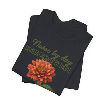 Dahlia Grower Tee — Vintage Botanical Flower Shirt