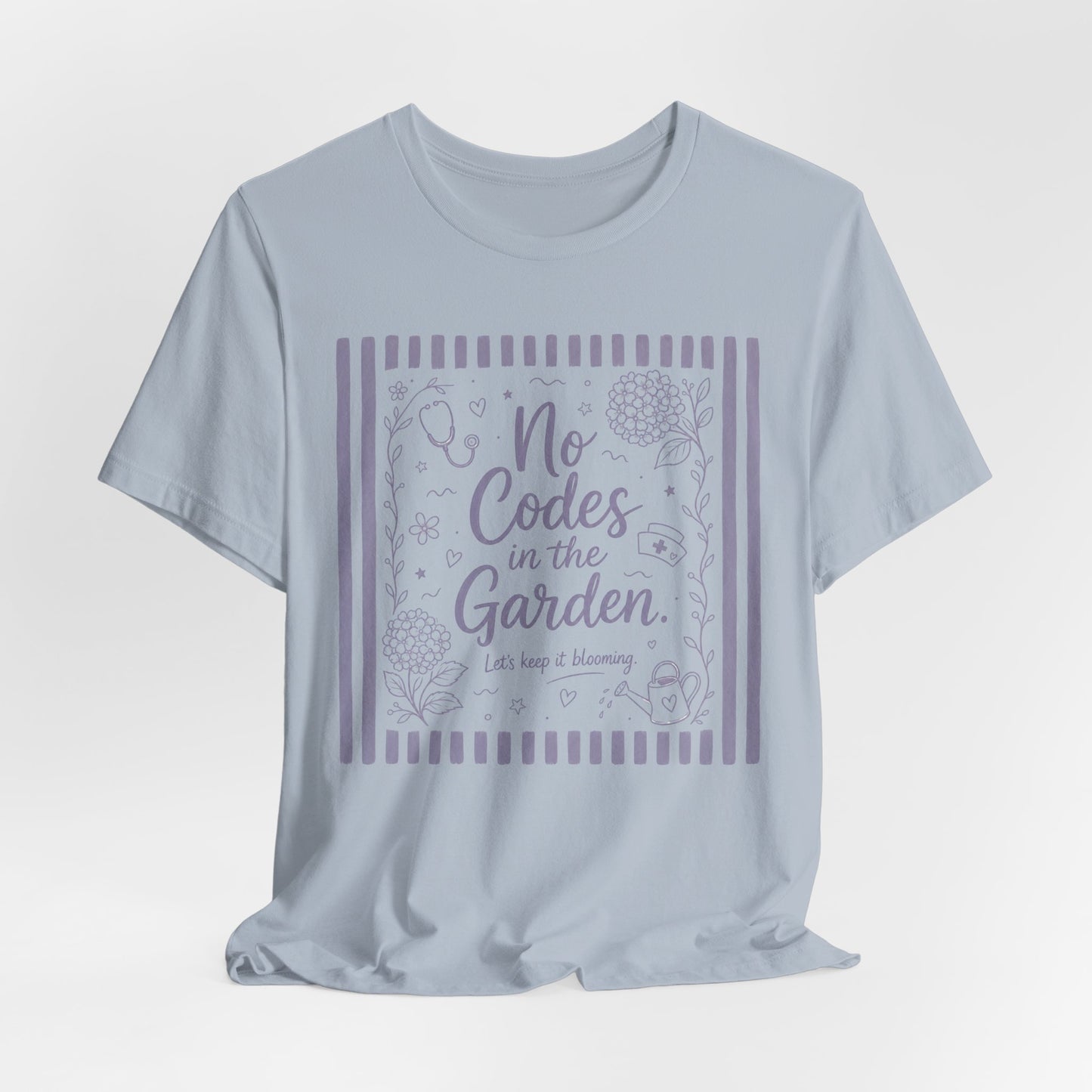 No Codes in the Garden Floral Tee — Relaxed Gardening Shirt