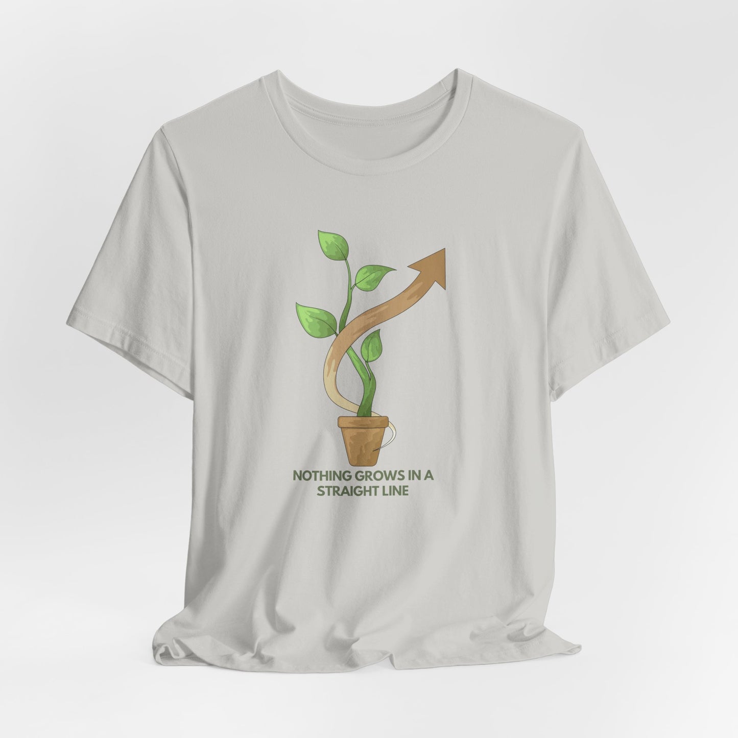 Nothing Grows in a Straight Line – Gardener's Unisex Tee