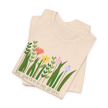 Floral Garden — My Garden Is My Grace Tee