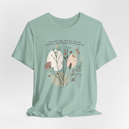Sun and Sky Are My Canvas — Botanical Graphic T-Shirt