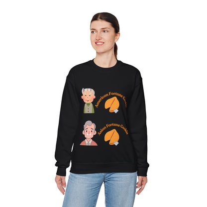 American vs Asian Fortune Cookie Crewneck – Funny Cozy Sweatshirt