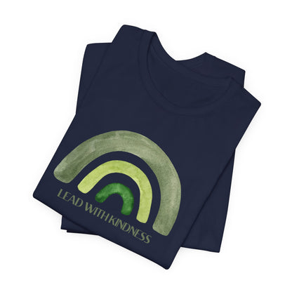 Lead With Kindness – Minimal Rainbow Graphic T-Shirt