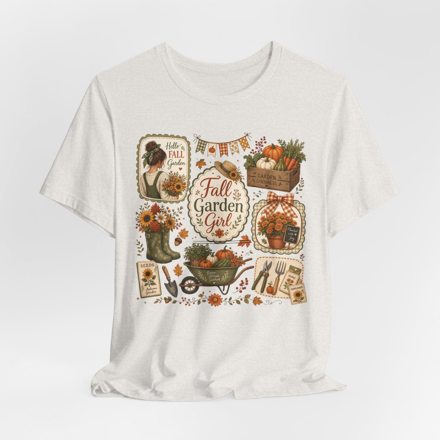 Fall Garden Girl with Leaves Tee