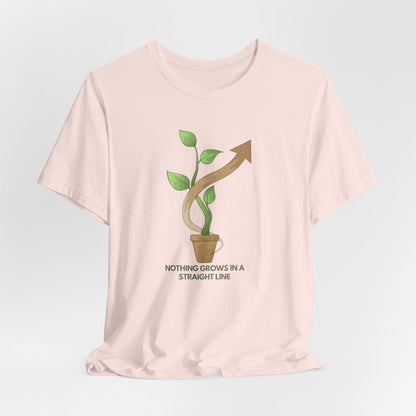 Nothing Grows in a Straight Line – Gardener's Unisex Tee
