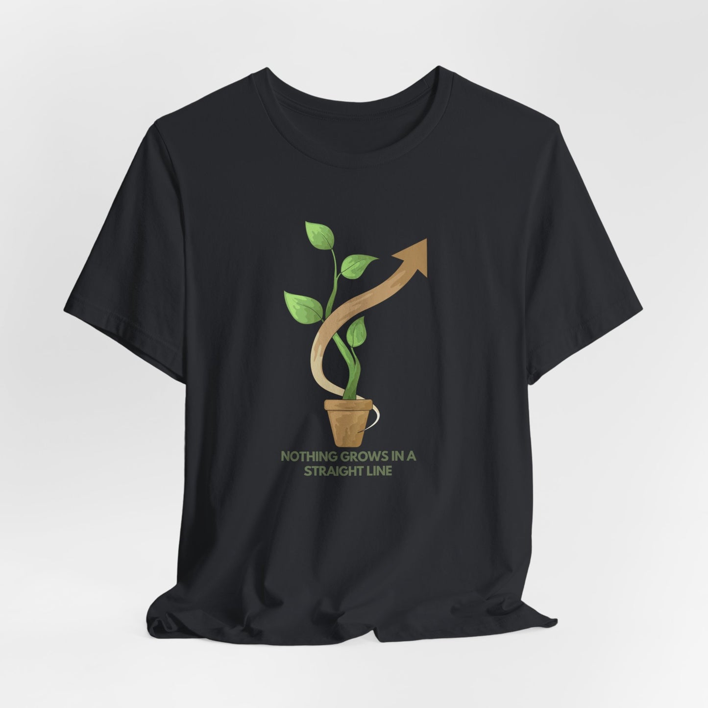 Nothing Grows in a Straight Line – Gardener's Unisex Tee