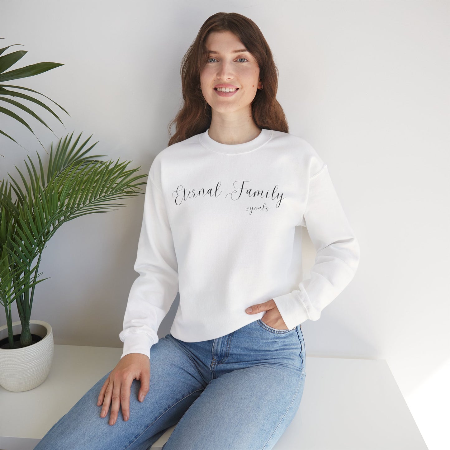 Eternal Family #Goals Sweatshirt – Cozy Faith-Inspired Crewneck