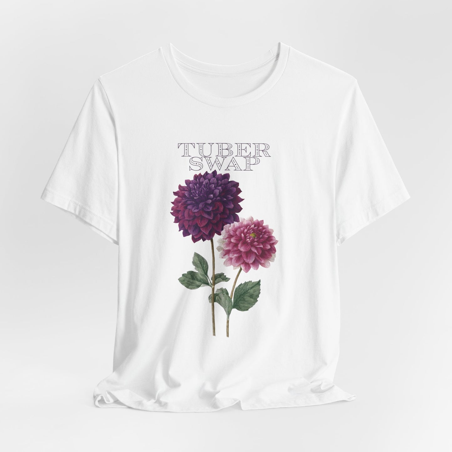 Floral Dahlia Tuber Swap — Vintage Botanical Graphic T-Shirt