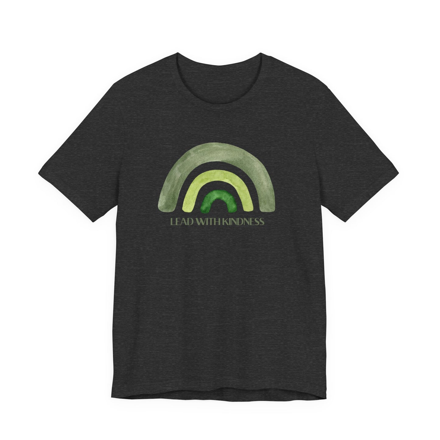 Lead With Kindness – Minimal Rainbow Graphic T-Shirt