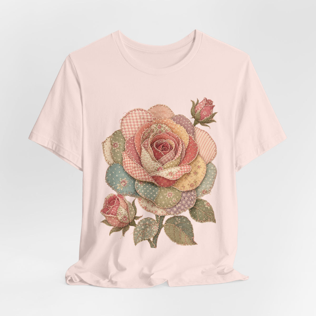 Vintage Patchwork Style Rose