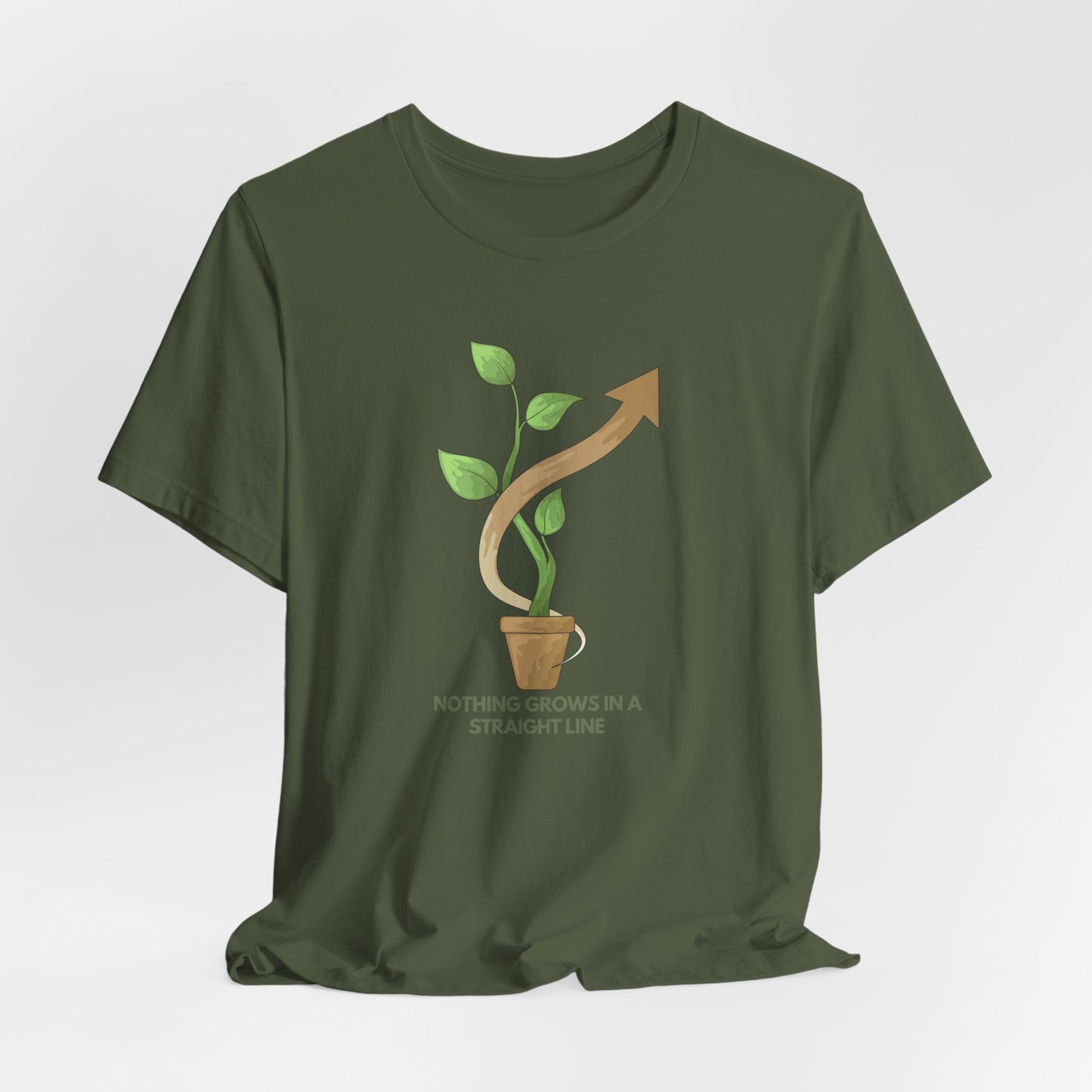 Nothing Grows in a Straight Line – Gardener's Unisex Tee