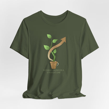 Nothing Grows in a Straight Line – Gardener's Unisex Tee
