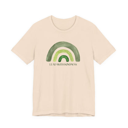Lead With Kindness – Minimal Rainbow Graphic T-Shirt