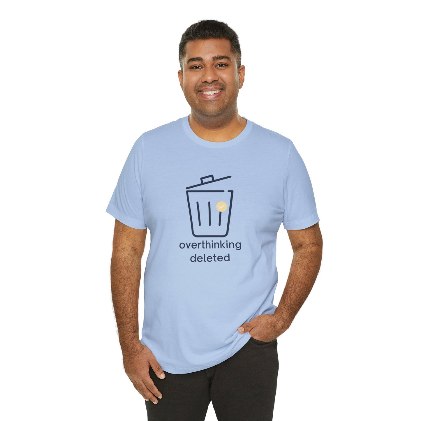 Overthinking Deleted Shirt – Minimalist Mental Health Humor Tee