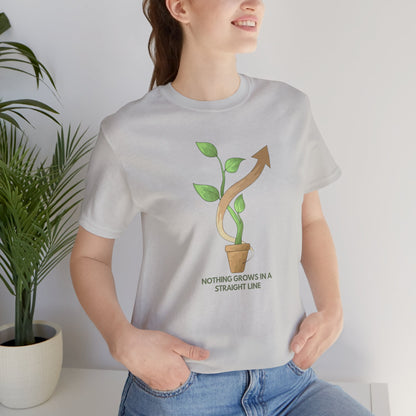 Nothing Grows in a Straight Line – Gardener's Unisex Tee