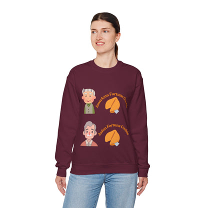 American vs Asian Fortune Cookie Crewneck – Funny Cozy Sweatshirt