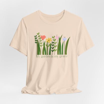 Floral Garden — My Garden Is My Grace Tee