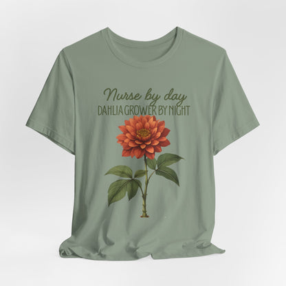 Dahlia Grower Tee — Vintage Botanical Flower Shirt