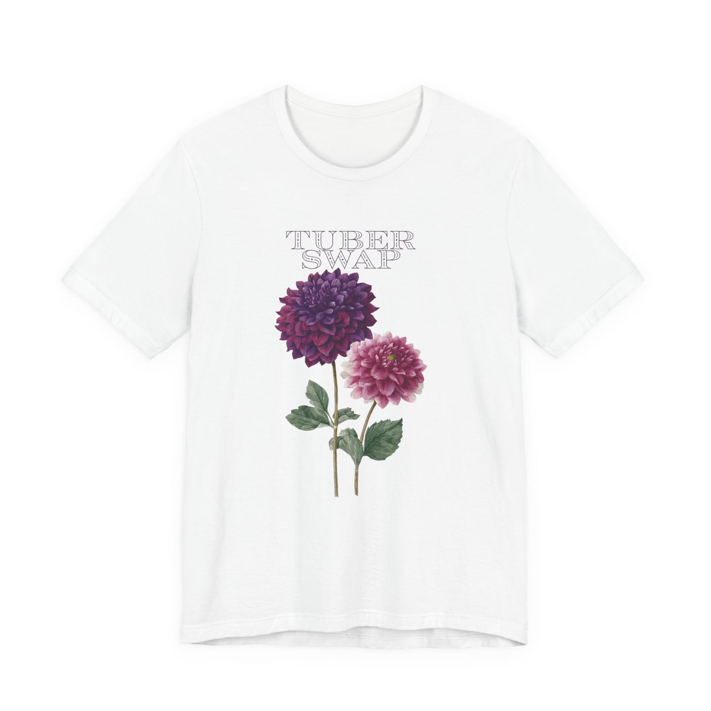 Floral Dahlia Tuber Swap — Vintage Botanical Graphic T-Shirt