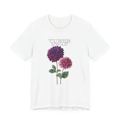 Floral Dahlia Tuber Swap — Vintage Botanical Graphic T-Shirt
