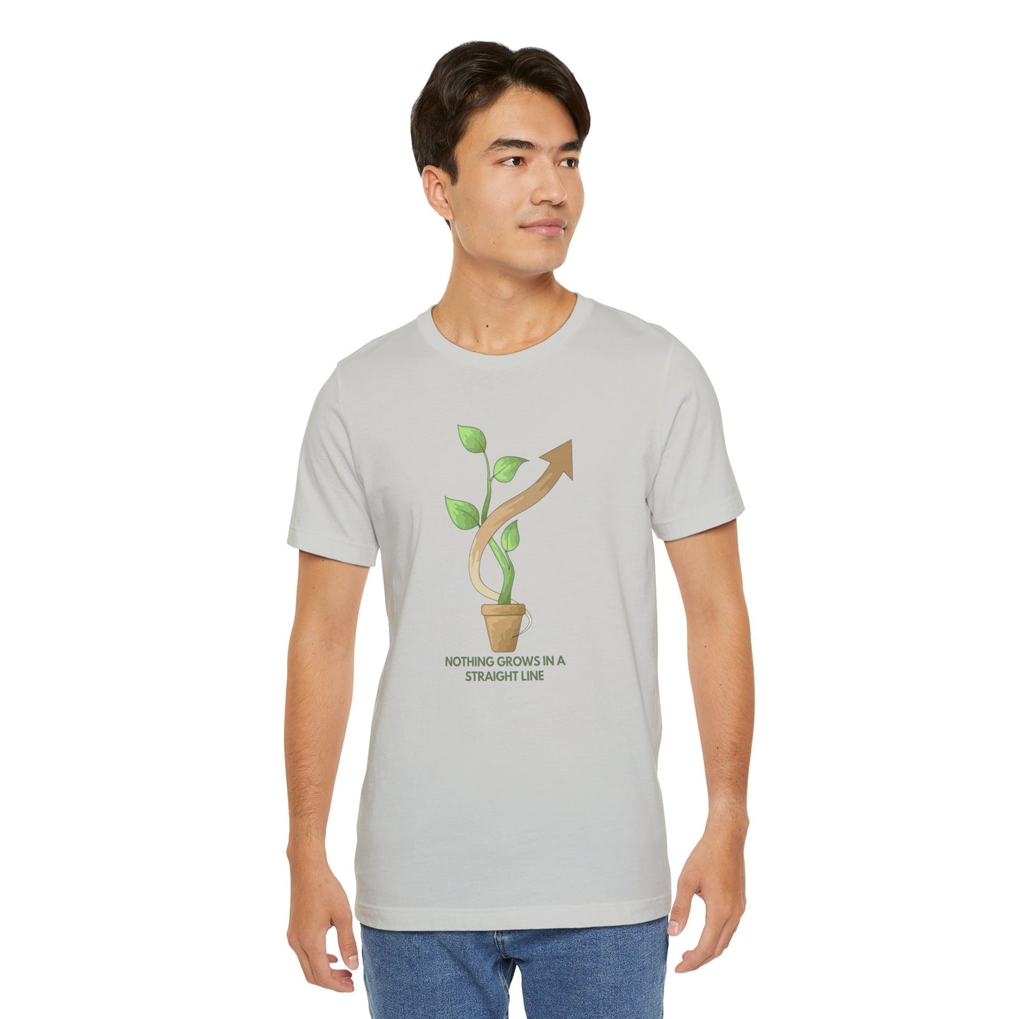 Nothing Grows in a Straight Line – Gardener's Unisex Tee
