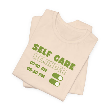 Self Care Reminder Tee – Minimalist Toggle Graphic Shirt