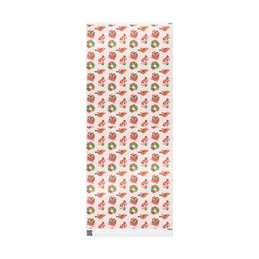Christmas Sleigh Dogs Wrapping Paper