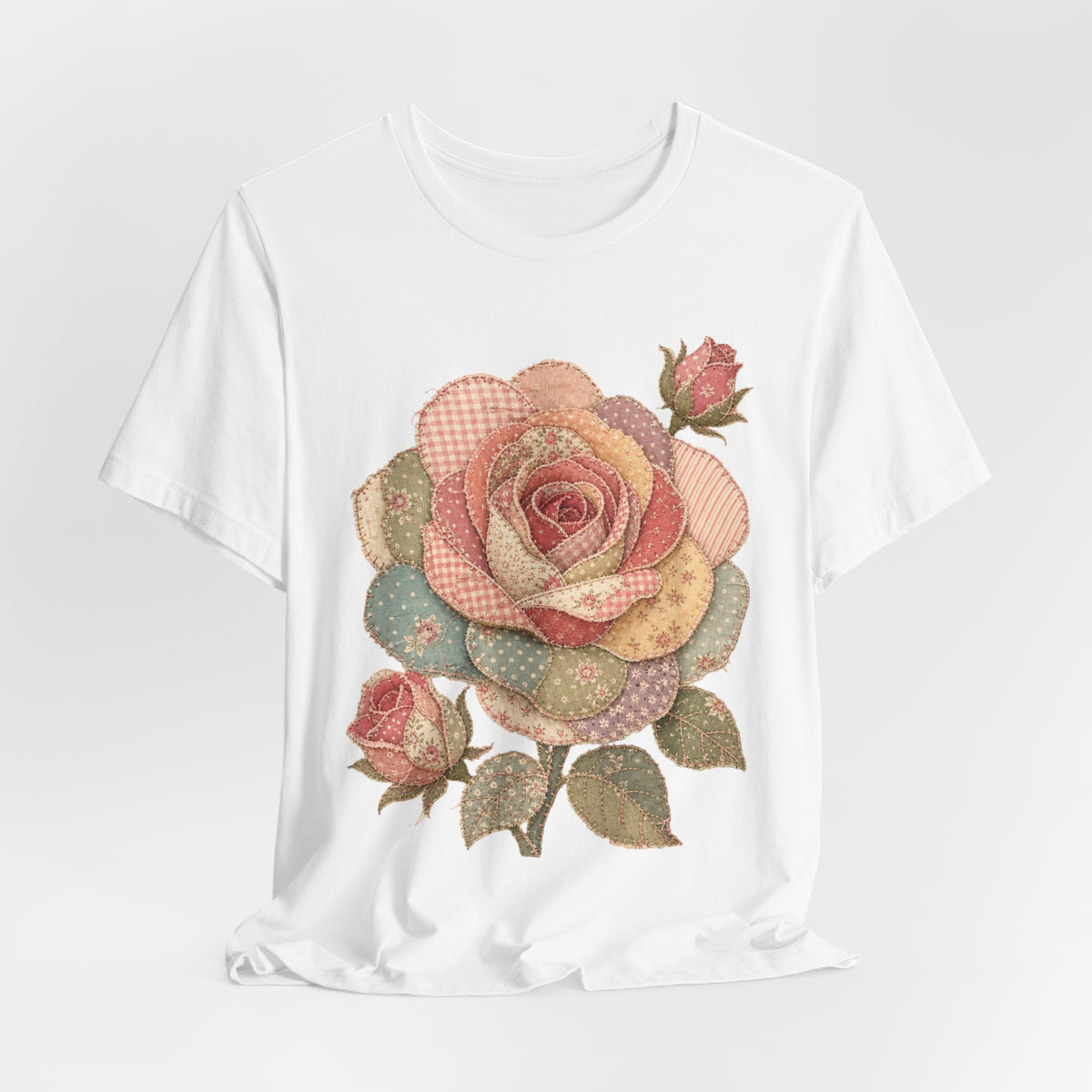 Vintage Patchwork Style Rose