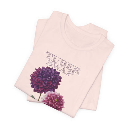 Floral Dahlia Tuber Swap — Vintage Botanical Graphic T-Shirt