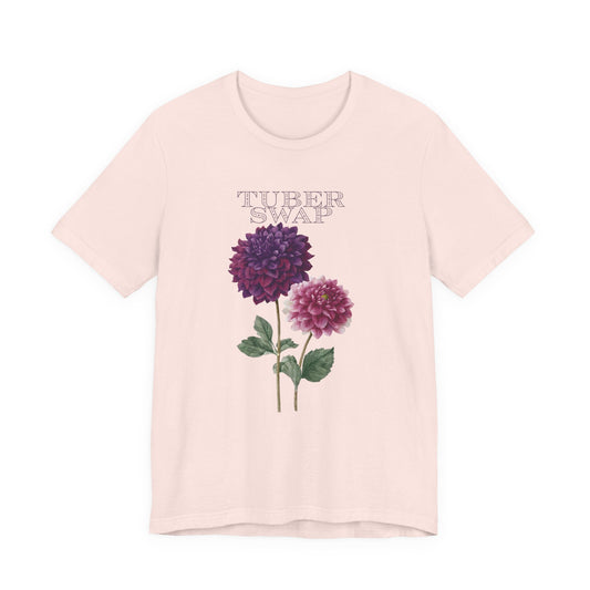 Floral Dahlia Tuber Swap — Vintage Botanical Graphic T-Shirt