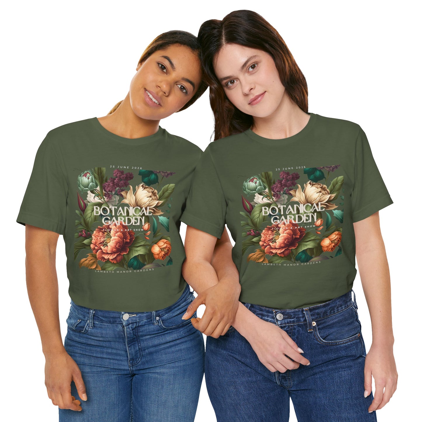 Botanical Garden Floral Tee — Vintage Garden Flowers Shirt