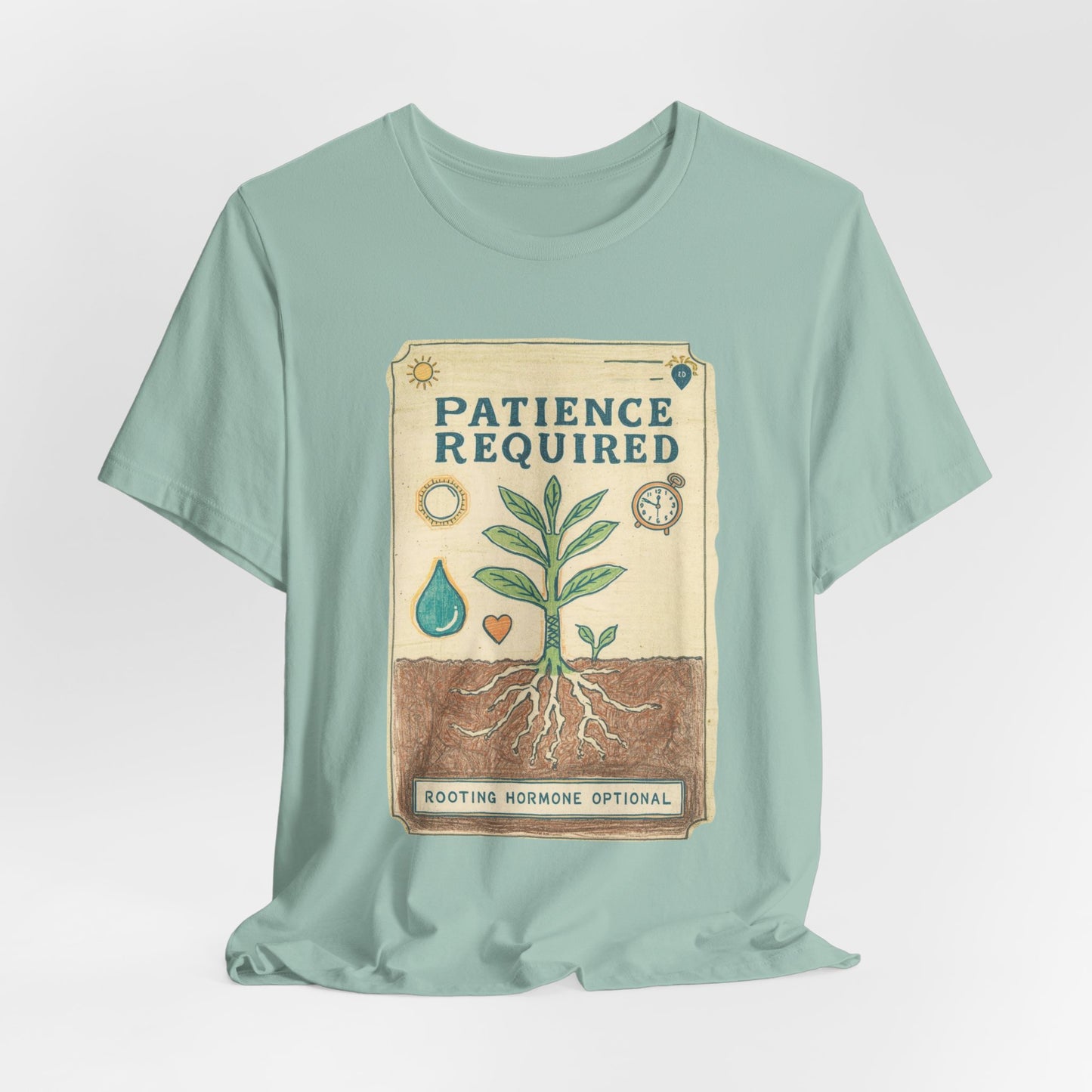 Patience Required Plant Tee — Gardening Inspirational T‑Shirt