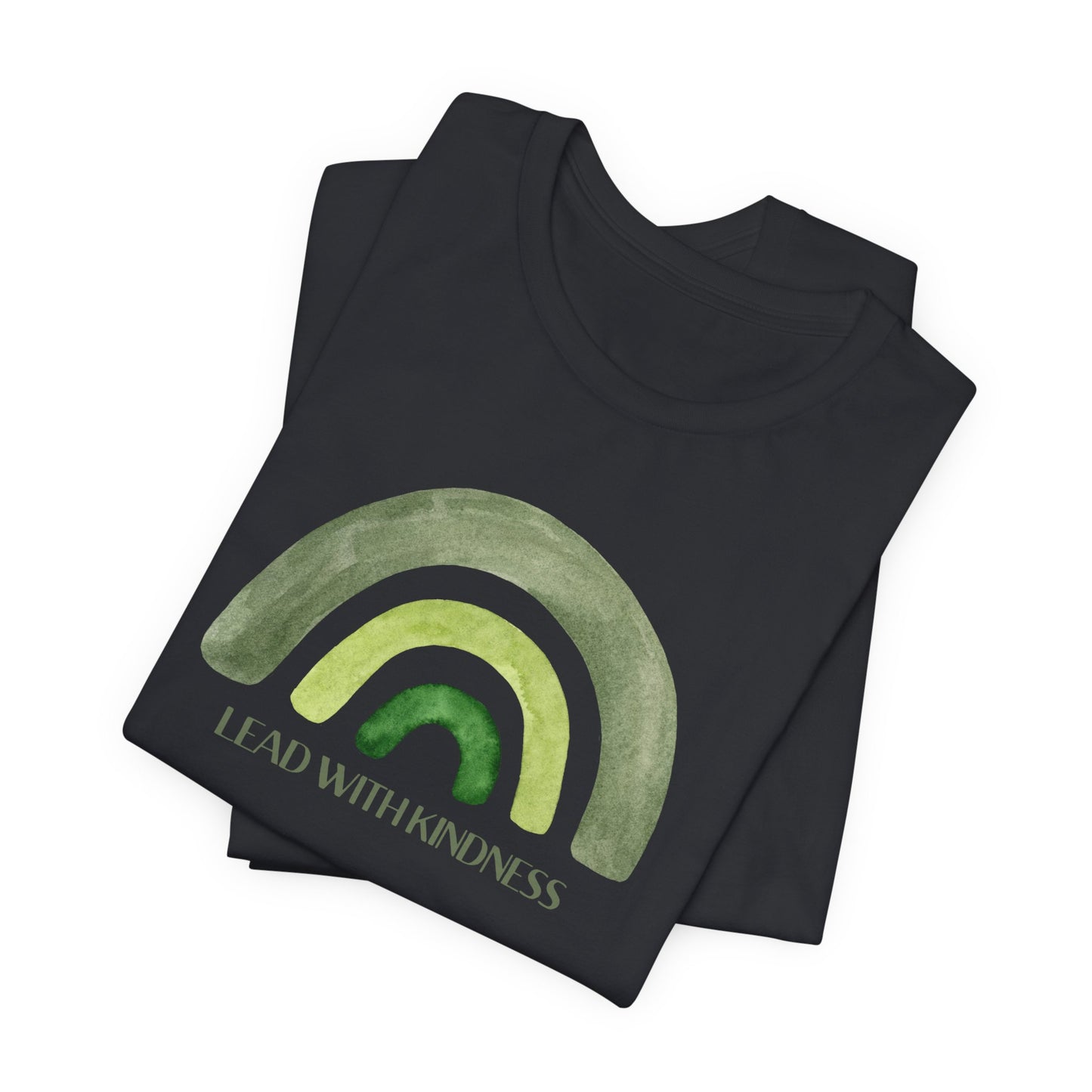 Lead With Kindness – Minimal Rainbow Graphic T-Shirt
