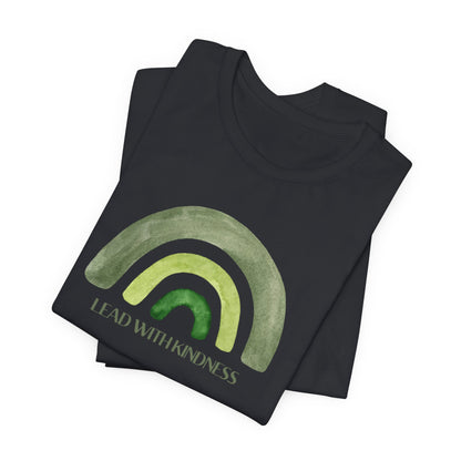 Lead With Kindness – Minimal Rainbow Graphic T-Shirt