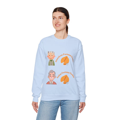 American vs Asian Fortune Cookie Crewneck – Funny Cozy Sweatshirt