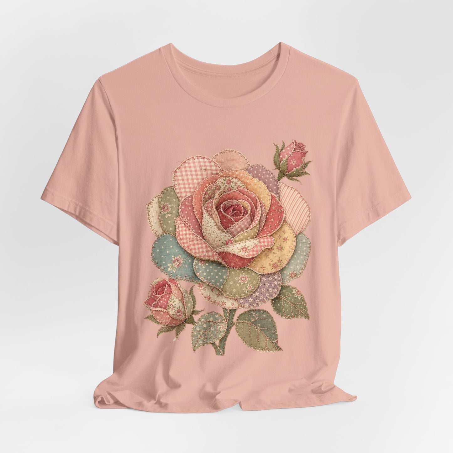 Vintage Patchwork Style Rose