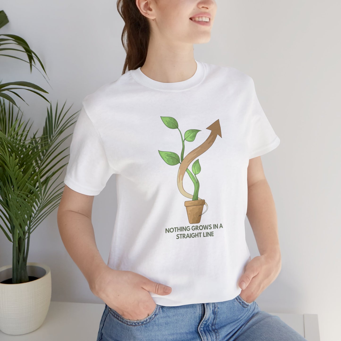 Nothing Grows in a Straight Line – Gardener's Unisex Tee