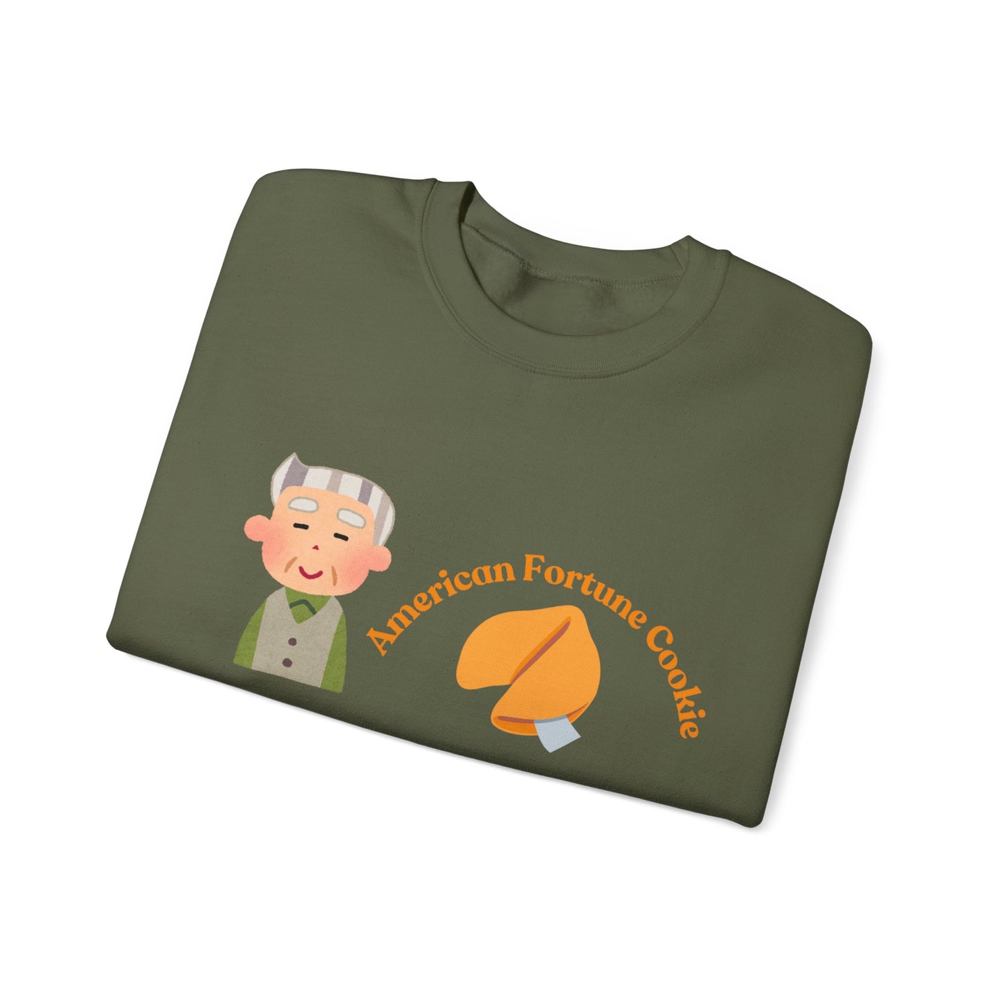 American vs Asian Fortune Cookie Crewneck – Funny Cozy Sweatshirt