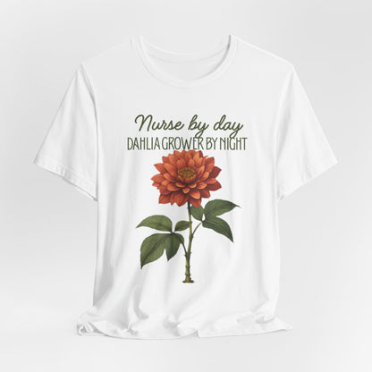 Dahlia Grower Tee — Vintage Botanical Flower Shirt