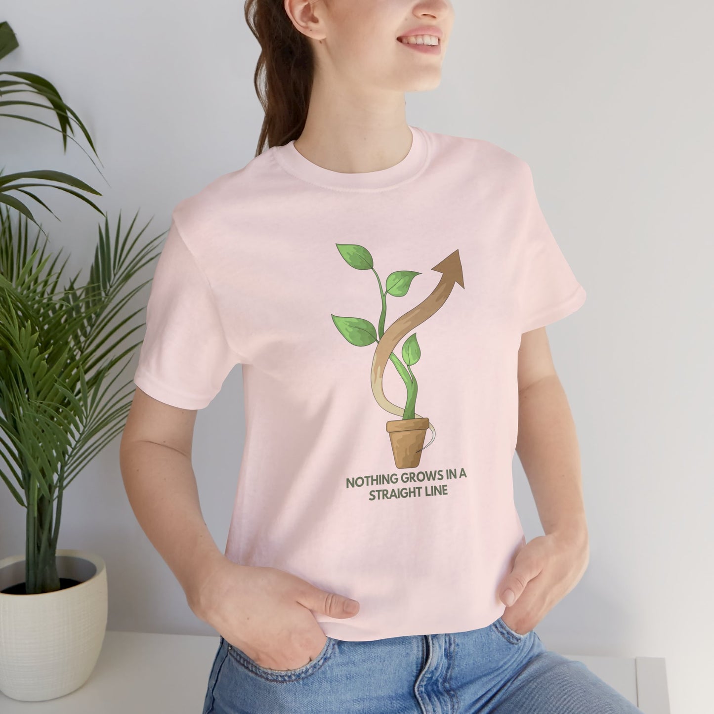 Nothing Grows in a Straight Line – Gardener's Unisex Tee