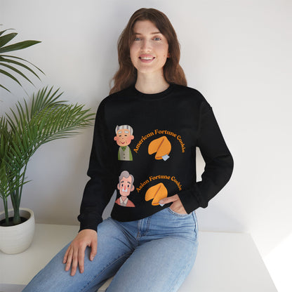 American vs Asian Fortune Cookie Crewneck – Funny Cozy Sweatshirt