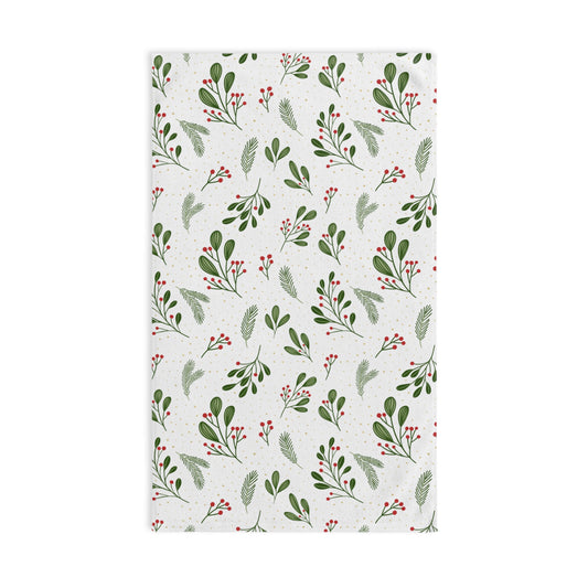 Festive Mistletoe Kitchen Towel