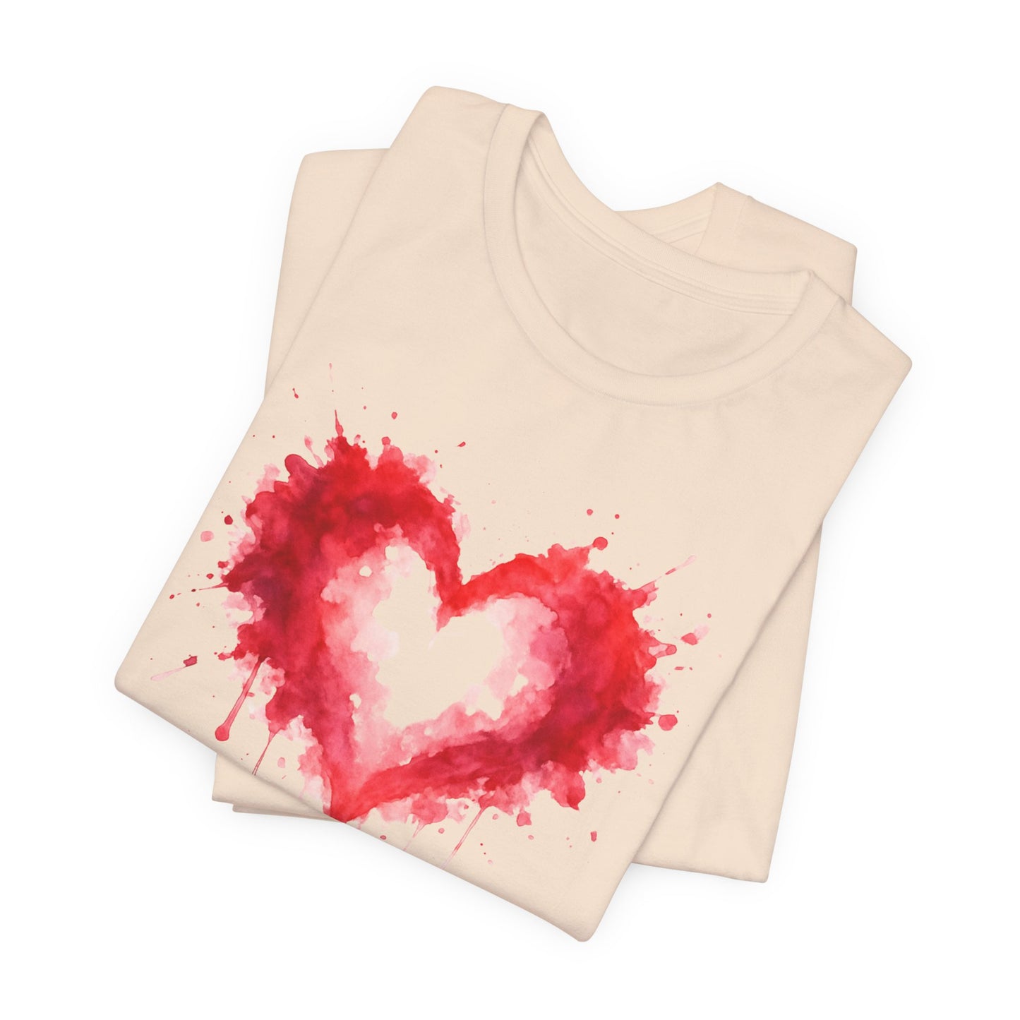 Watercolor Heart T-Shirt — Dripping Red Heart Tee