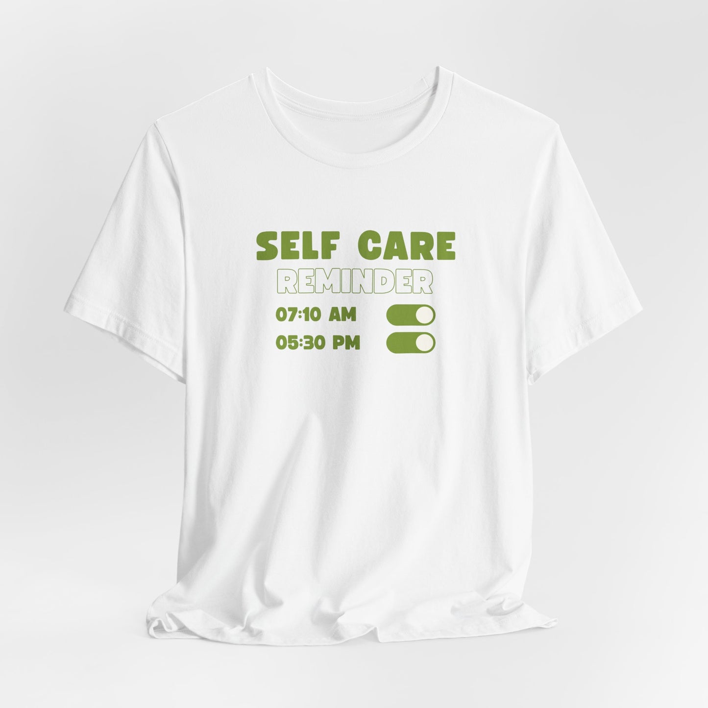 Self Care Reminder Tee – Minimalist Toggle Graphic Shirt