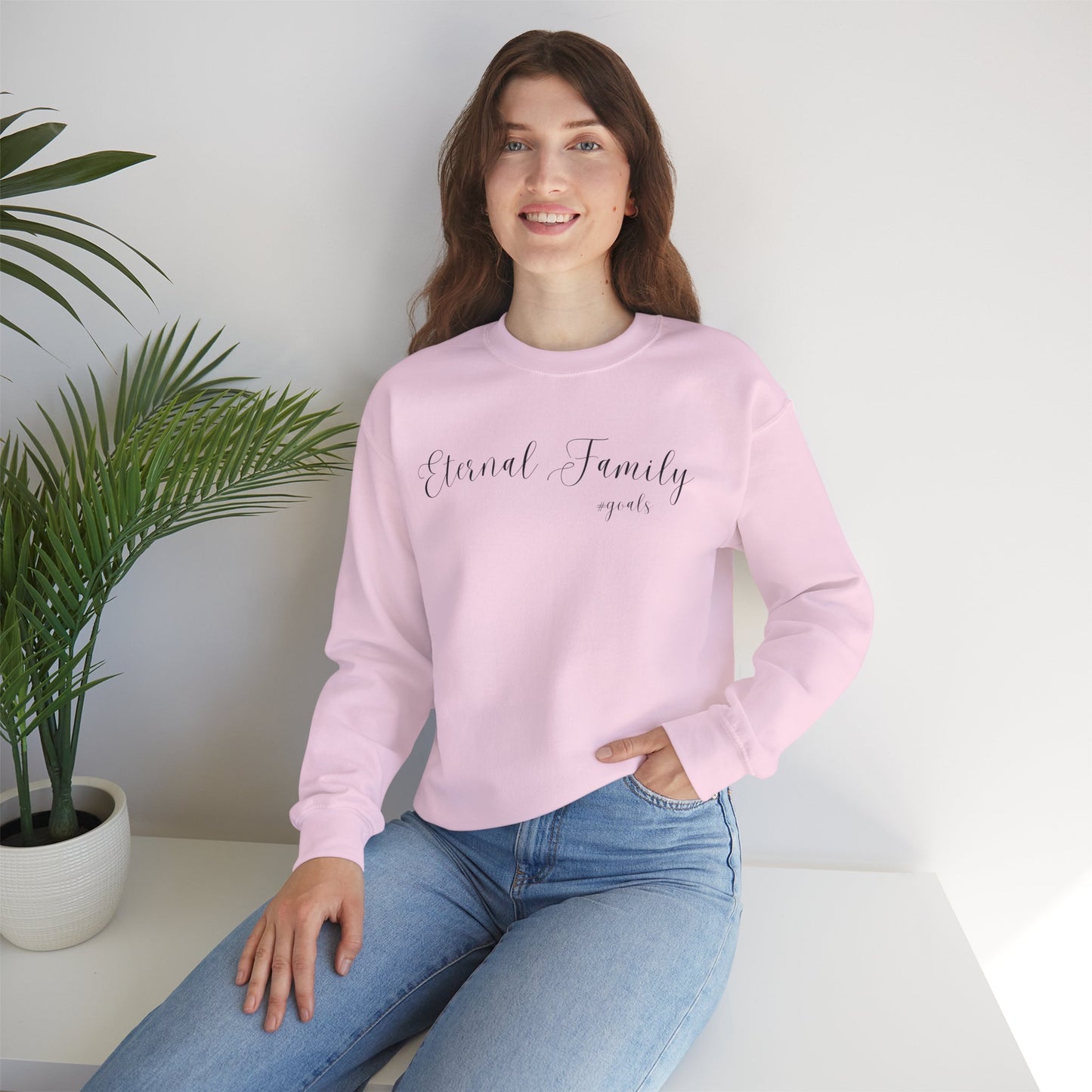 Eternal Family #Goals Sweatshirt – Cozy Faith-Inspired Crewneck