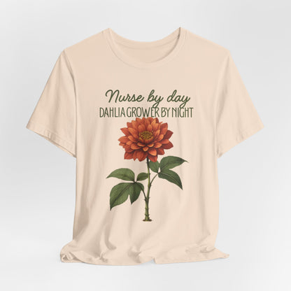 Dahlia Grower Tee — Vintage Botanical Flower Shirt