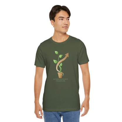 Nothing Grows in a Straight Line – Gardener's Unisex Tee